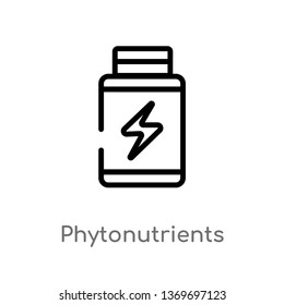 phytonutrients vector line icon. Simple element illustration. phytonutrients outline icon from gym and fitness concept. Can be used for web and mobile