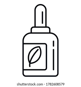 Phytotherapy dropper icon. Outline phytotherapy dropper vector icon for web design isolated on white background