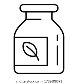 Icono de botellas vacías de fitoterapia. Esquema fitoterapia icono vectorial de botella vacío para diseño web aislado en fondo blanco