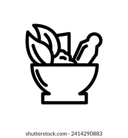phytotherapy icon or logo design isolated sign symbol vector illustration - high quality line style vector icon suitable for designers, web developers, displays and websites