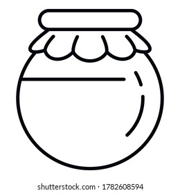 Phytotherapy jar icon. Outline phytotherapy jar vector icon for web design isolated on white background