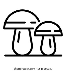 Icono de hongos de la fitoterapia. Contorno icono vector de hongos de fitoterapia para diseño web aislado en fondo blanco