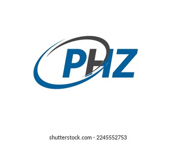 PHZ letter creative modern elegant swoosh logo design