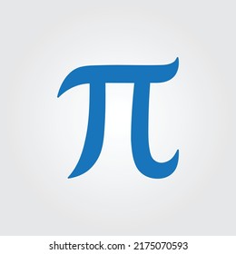 Pi 3.14 mathematical constant sign or symbol flat vector icon for math apps and websites