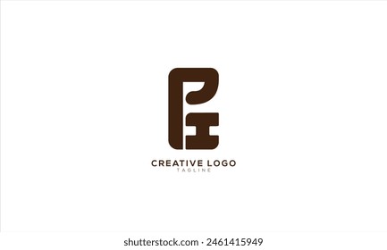 PI Abstract initial monogram letter alphabet logo design