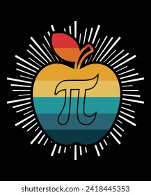 PI APPLE RETRO VECTOR TSHIRT DESIGN