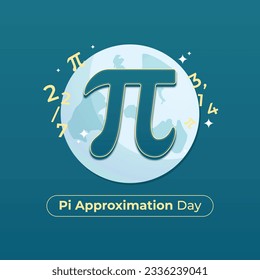 pi approximation day design template for greting. pi sign design. pi vector illustration. pi approximation design.