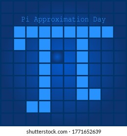 Pi Approximation Day Vector Illustration