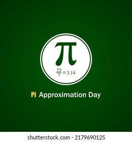 Pi Approximation Day Vector Illustration.