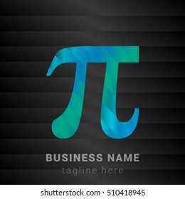Pi Blue,Green and Black silk fashion premium icon / Logo