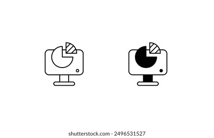 Pi Chart icons set vector stock illustration