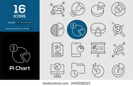 Pi Chart Set of high-quality icons that are suitable for Sadness. And change your next projects with minimalist icon design, perfect for websites, mobile apps, books, social media