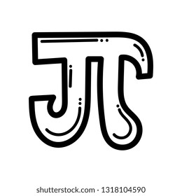Pi CIRCUMFERENCE DIAMETER in Hand drawn style
