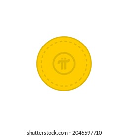 Pi coin icon isolated on white background. Cryptocurrency symbol modern, simple, vector, icon for website design, mobile app, ui. Vector Illustration