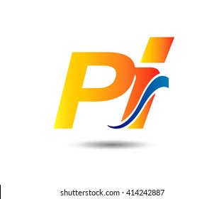 Pi company linked letter logo
