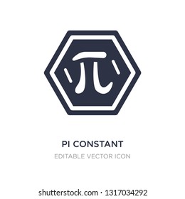 pi constant icon on white background. Simple element illustration from Signs concept. pi constant icon symbol design.