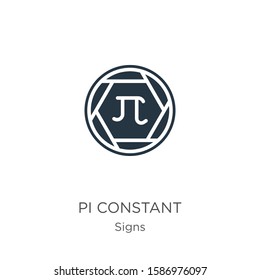 Pi constant symbol icon vector. Trendy flat pi constant symbol icon from signs collection isolated on white background. Vector illustration can be used for web and mobile graphic design, logo, eps10