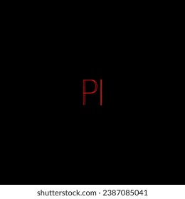 plantilla de diseño de logotipo para letras modernas creativas de PI