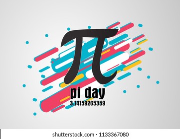 pi day, beautiful greeting card background or banner with sport theme. vector