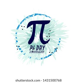 pi day, beautiful greeting card background or banner with frozen theme. design illustration