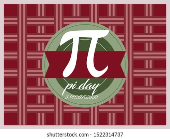 pi day, beautiful greeting card background or banner with vintagel theme. design illustration