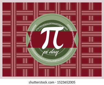 pi day, beautiful greeting card background or banner with vintagel theme. design illustration