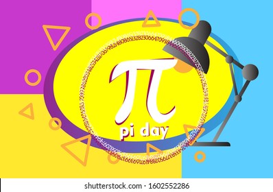 pi day, beautiful greeting card background or template banner with education theme. vector design illustration