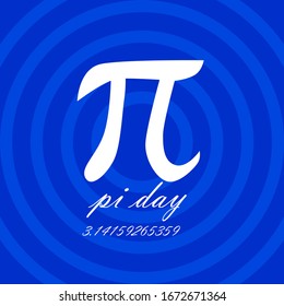 pi day, beautiful greeting card background or banner with classic theme. design illustration