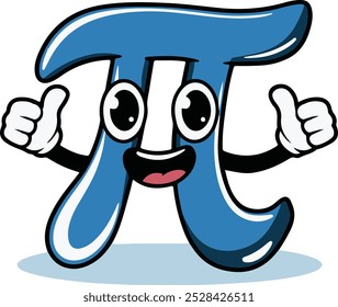 Pi Day, Cartoon Pi Clipart Vector