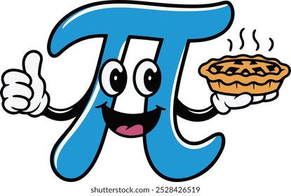 Pi Day, Cartoon Pi Clipart Vector