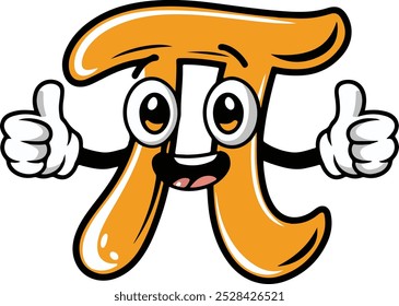 Pi Day, Cartoon Pi Clipart Vector