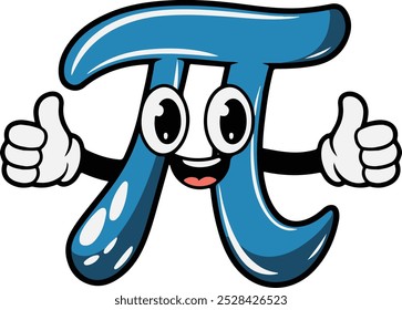 Pi Day, Cartoon Pi Clipart Vector