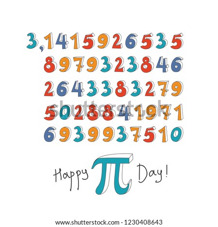 pi day celebration hand drawn design stock vector royalty free pi day flyer