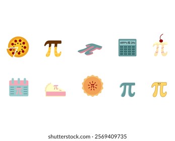 Pi Day Design Element Set