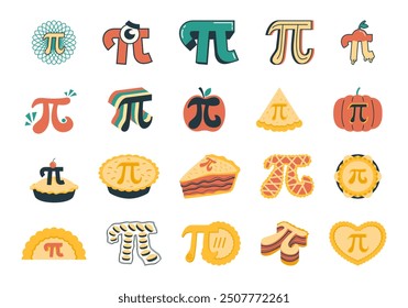 Pi Day Illustration Vector Set