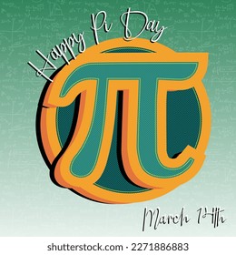 Pi day march 14th logo background