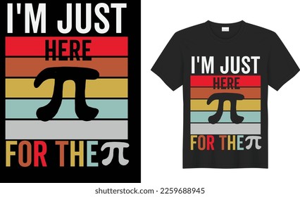 Pi Day motivational quote Vector T-shirt Design Graphics.  March 14 mathematic creative t-shirt typography. Ready for Print t-shirt, card, poster, Greeting Card, textile, blouse, black background.
