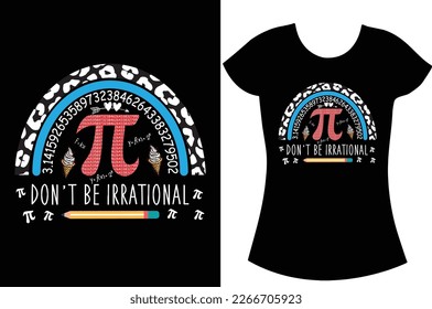 Pi day rainbow t shirt design. pie gift t shirt design for men.