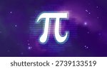 Pi day. Science Space Illustration