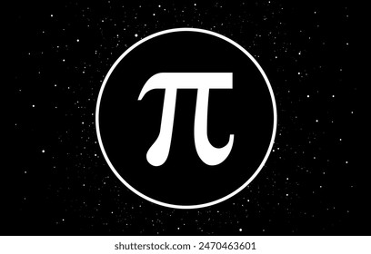 Pi day. Science Space Illustration. Infinitely concept