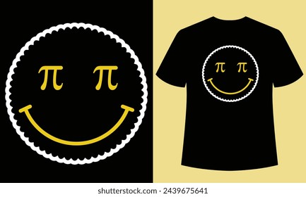 pi day smile t-shirt design template,This t-shirt is designed for pi lover. this t-shirt can be the best gift for math lover.