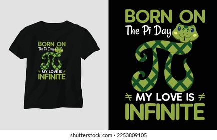Pi Day Special typography t-shirt design template design with pi, math, etc. 