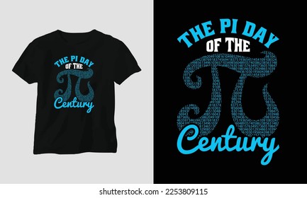 Pi Day Special typography t-shirt design template design with pi, math, etc. 