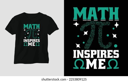Pi Day Special typography t-shirt design template design with pi, math, etc. 