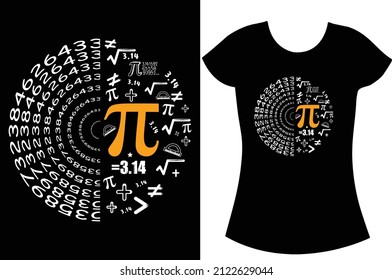 Pi day svg t shirt design. Happy pie day 2022 t shirt design. gift t shirt for teacher. svg