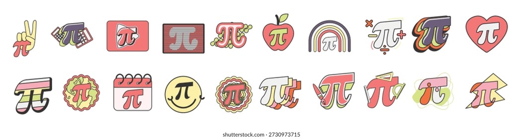 pi-Tages-Symbol-Illustrationssatz