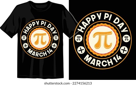 Pi day t shirt design vector graphics. Pi day typography t shirt design. Pi day vector