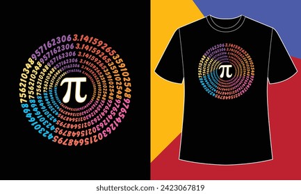 Plantilla de impresión de diseño de camiseta de día de Pi 