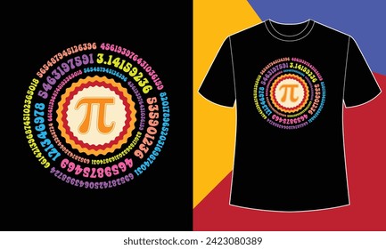 Plantilla de impresión de diseño de camiseta de día de Pi