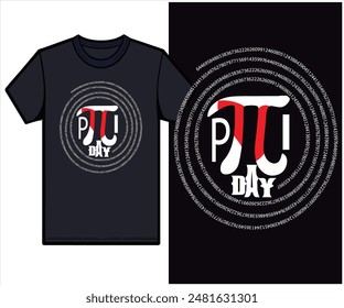 PI DAY t shirt design vector artwork illustration CLIPART